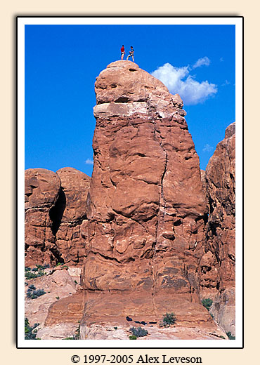 Climbers in arches np